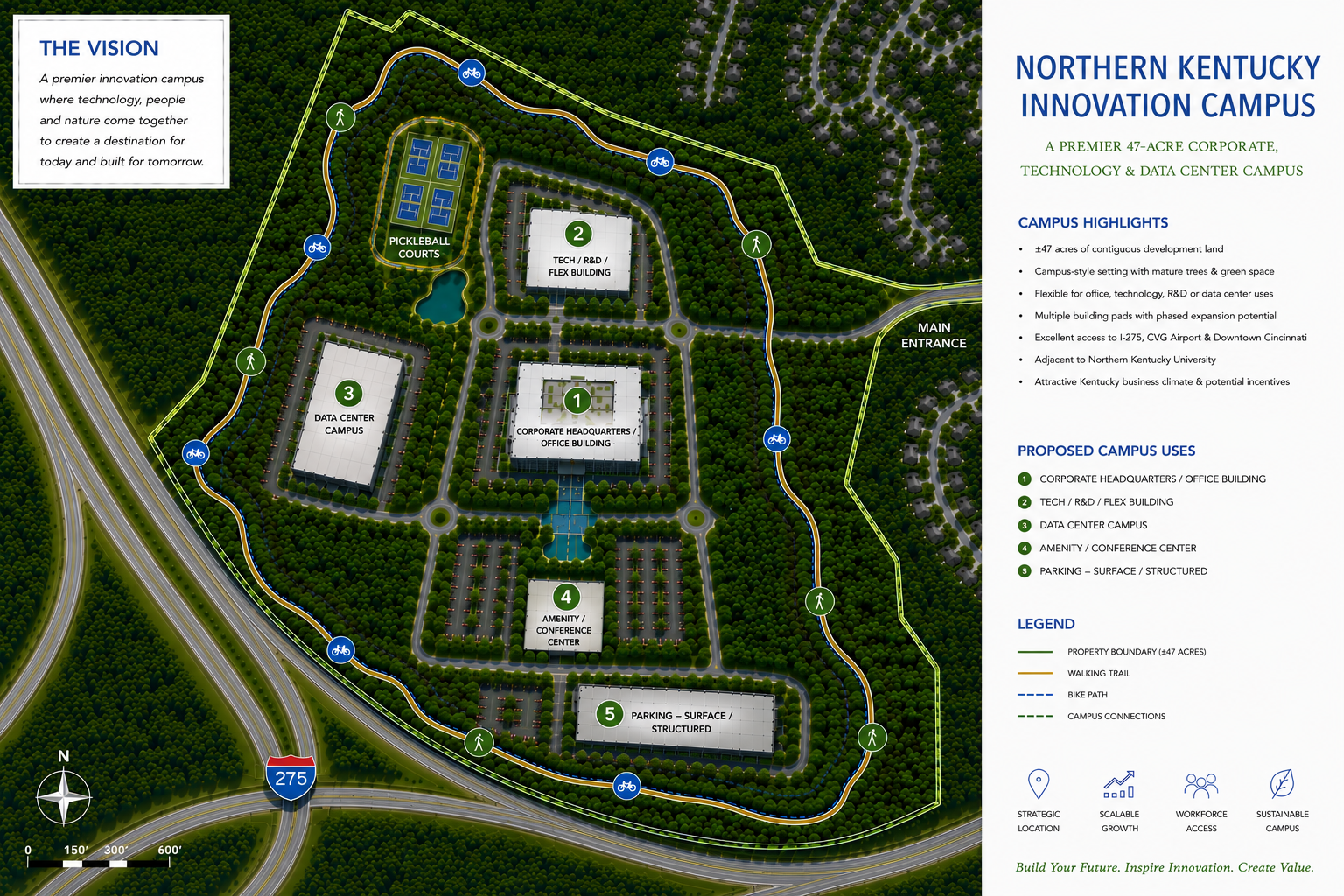 The Highlands Northern Kentucky Innovation Campus conceptual master plan